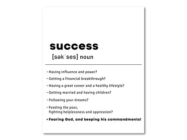 Bible Dictionary - Meaning of Success Digital download printable art